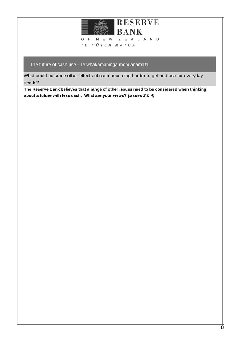 Large thumbnail of Future of Cash Feedback Form - Aug 2019