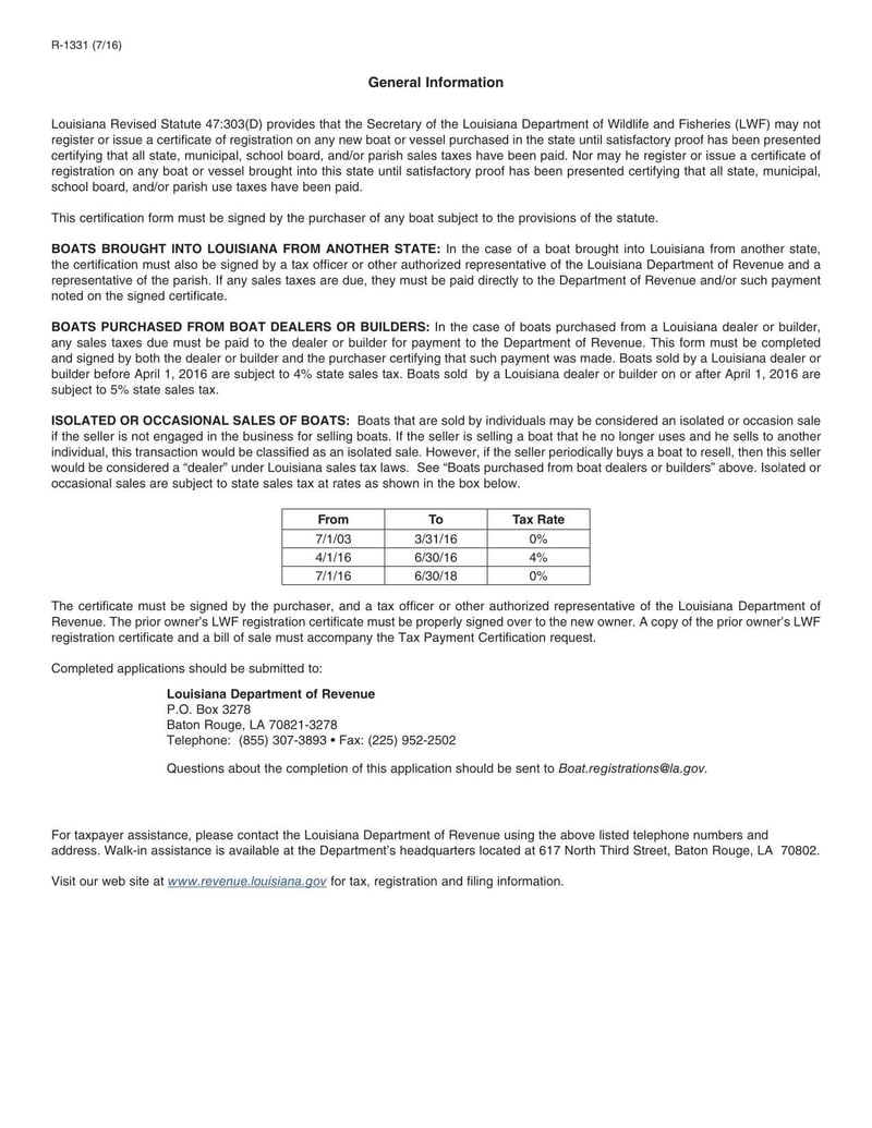 Large thumbnail of Form R-1331 (2016)