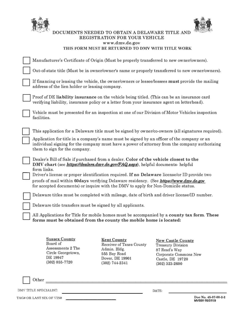 Large thumbnail of Form MV558 - Jun 2019