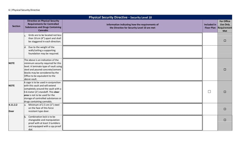 Large thumbnail of Physical Security Directive - Security Level 10 - Mar 2019