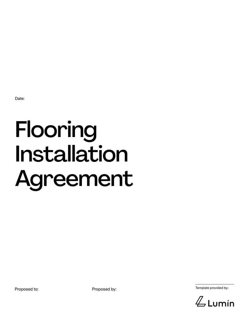 Large thumbnail of Flooring Installation Contract Template