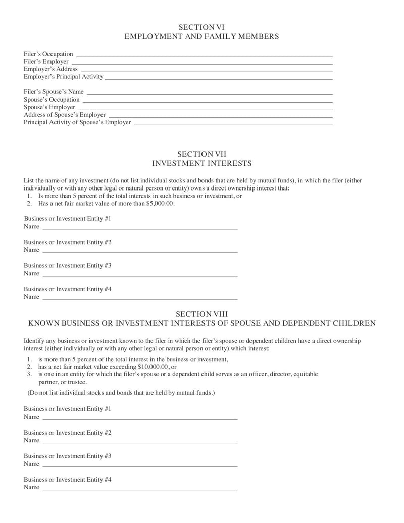 Large thumbnail of Personal Financial Disclosure Statement Form - Feb 2015