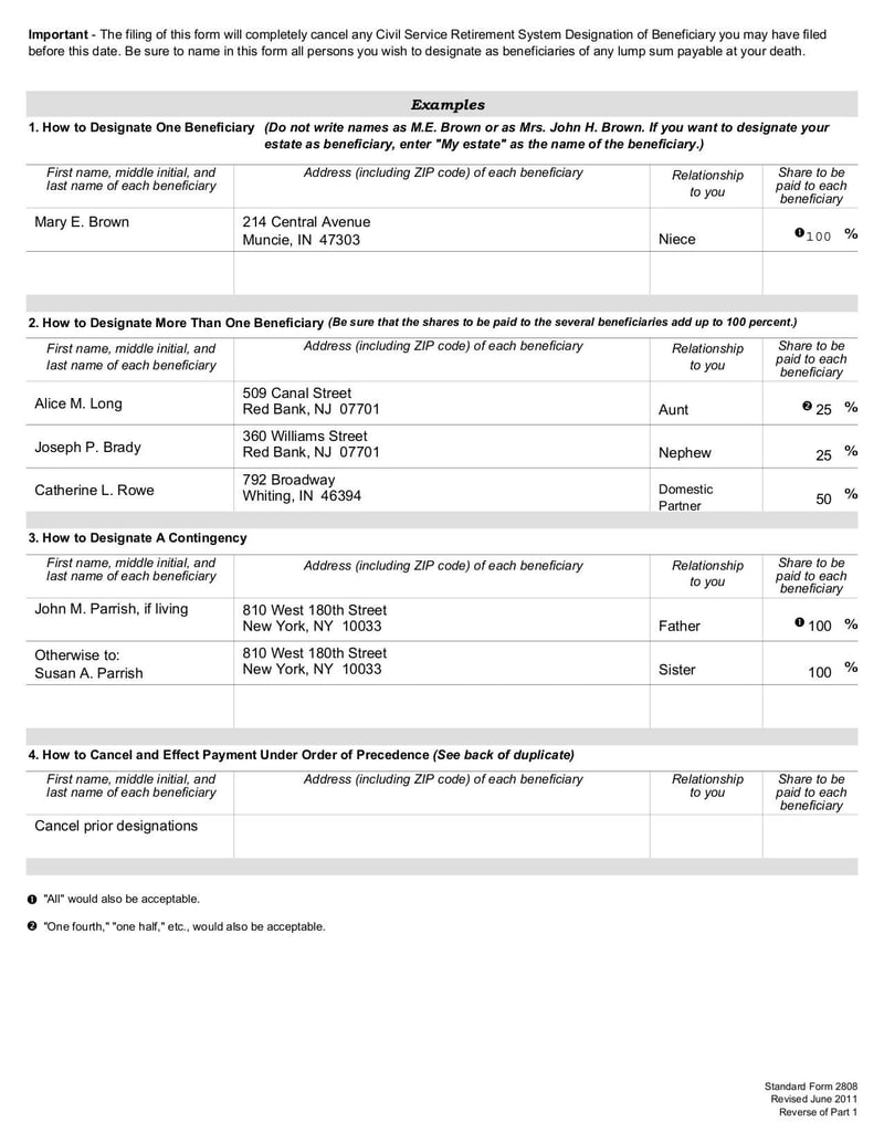 Large thumbnail of Standard Form 2808 - Mar 2012