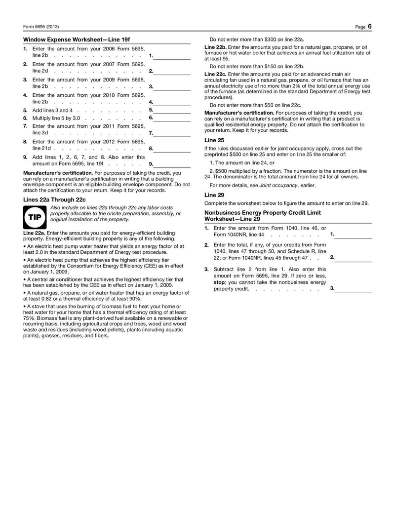 Large thumbnail of Form 5695 - Oct 2013