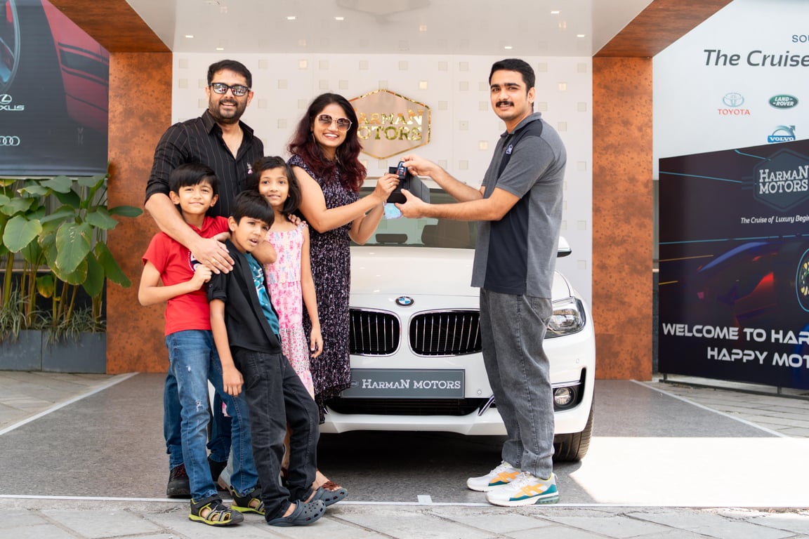 Mrs Jills & Family with their BMW
