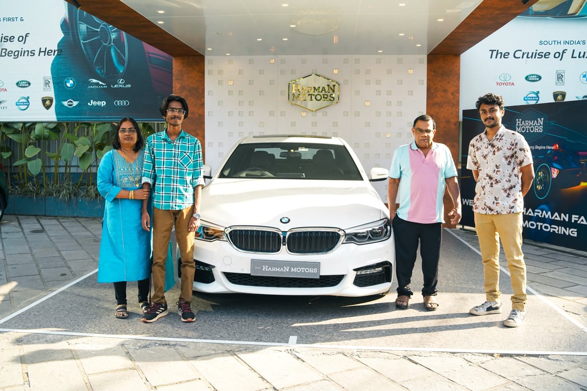 Mr.Prathish K Anil & Family with their BMW
