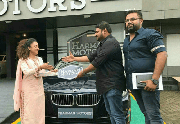 BMW delivered to Mrs. Pearle Maaney