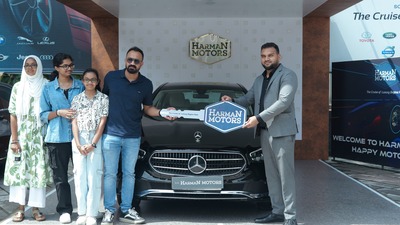 Mr.Althaf with their Mercedes-Benz