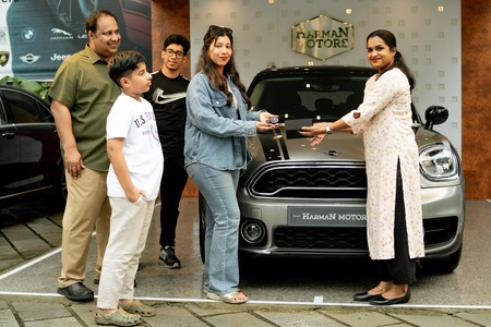 Ms.SERENA JUSTIN with their Mini Cooper Countryman
