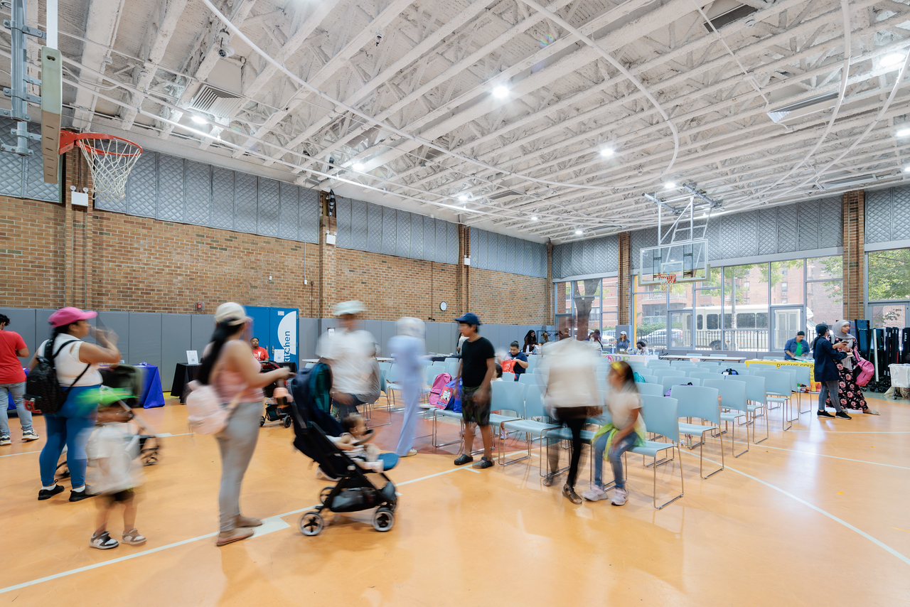 Multipurpose room hosting community activities