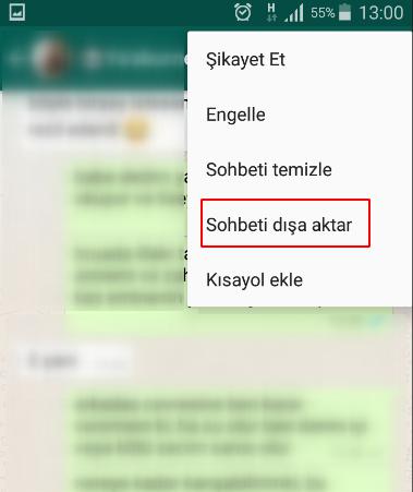 WhatsApp Sohbetleri E-mail ile Nasıl Gönderilir? 66 1 1 3