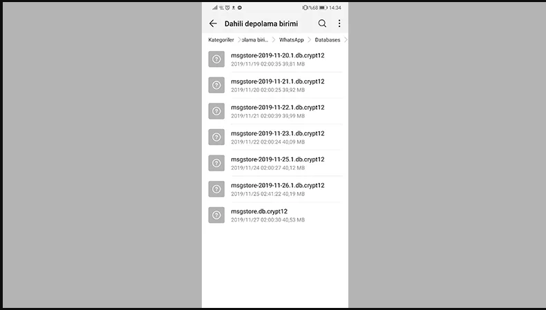 Yedeklenen WhatsApp mesajları, Crypt12 dosyası ile nasıl okunur? 68