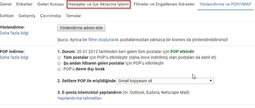Bir Gmail Hesabından Yeni Mail Hesabına Mailler Nasıl Taşınır? 71