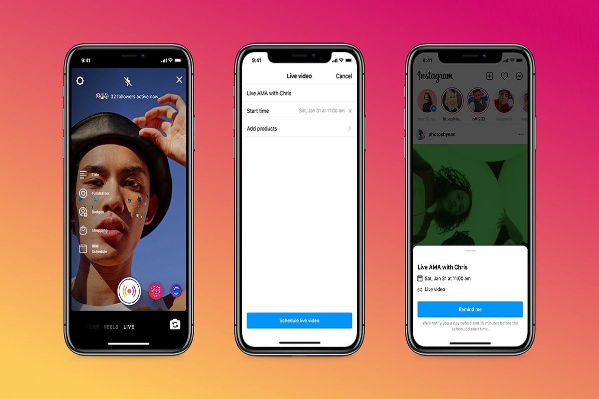Instagram, canlı yayınlar yeni özellik ile planlanabilecek 67