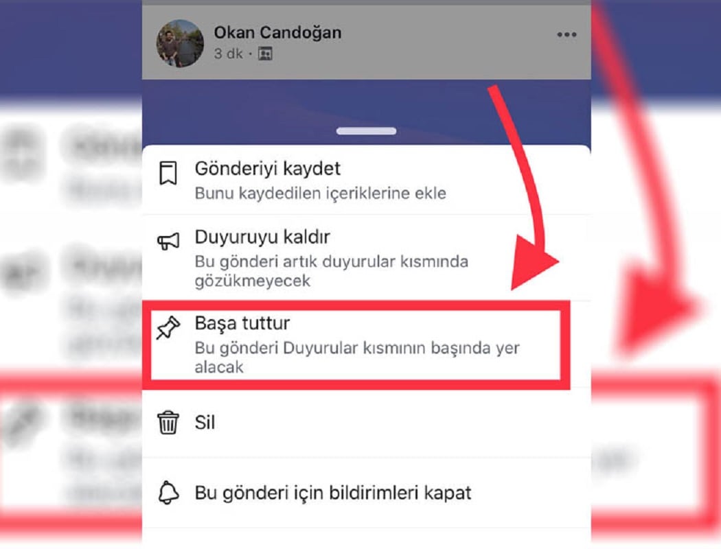 Facebook'ta profile paylaşım sabitleme nasıl yapılır? 67 7