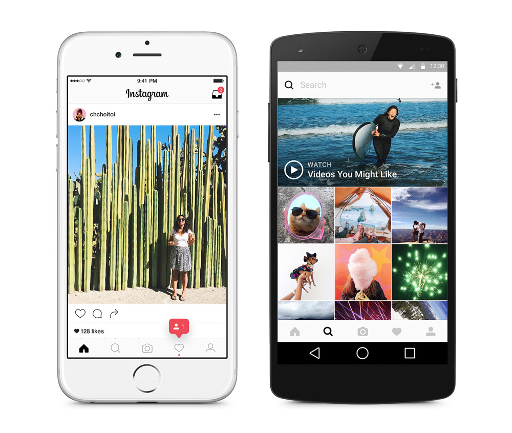instagram yeni mobil uygulama arayuzu 2016