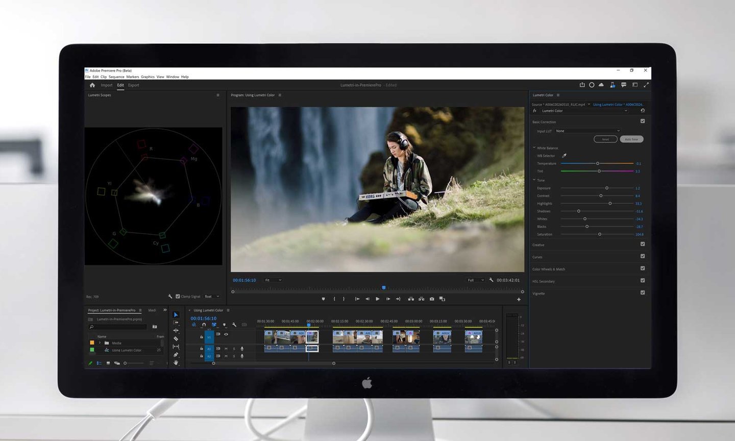 Premiere Pro tek tuşla video renk doğruluğunu ayarlayacak 65