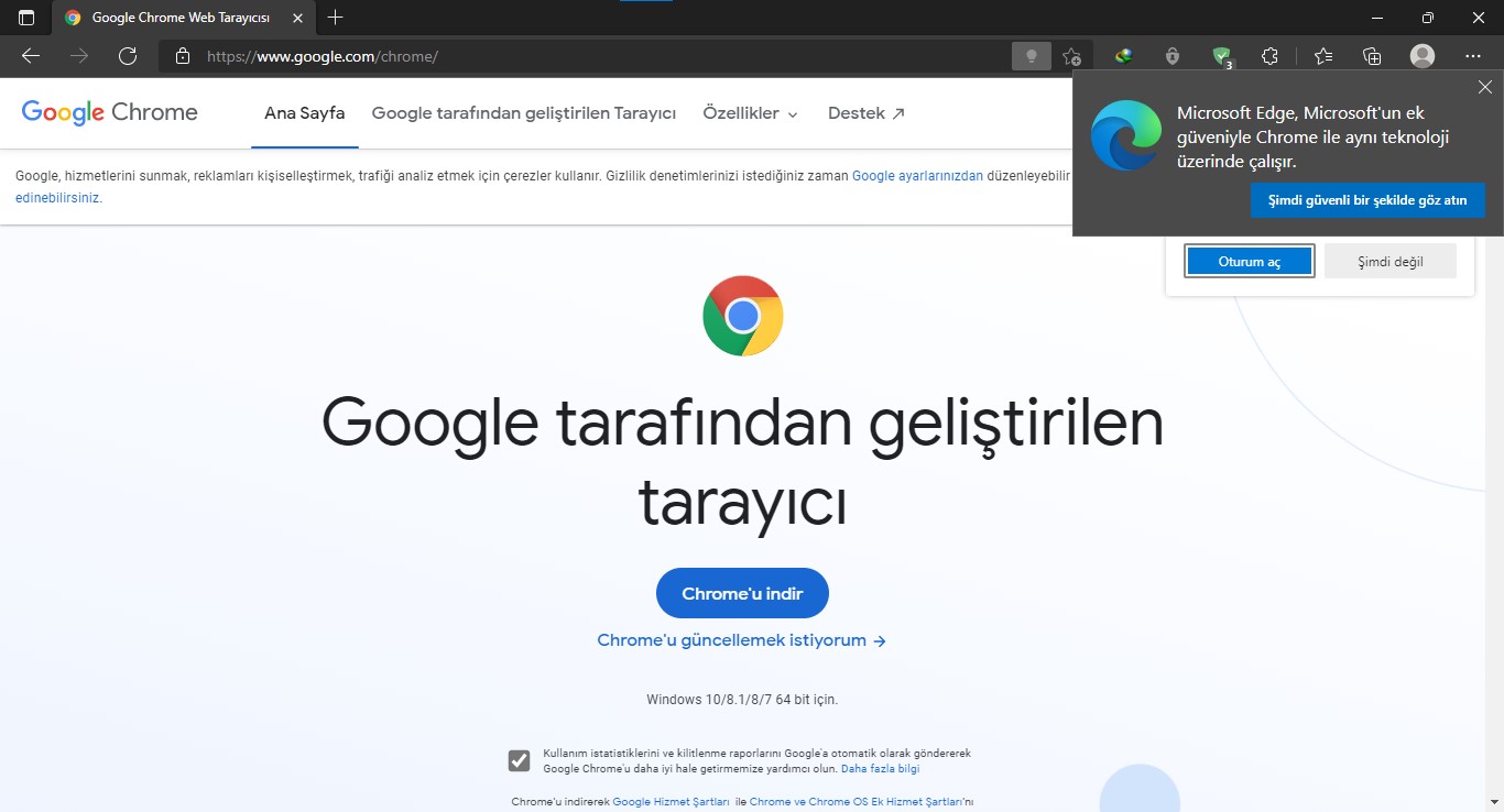 Microsoft, Edge tarayıcısıyla Chrome'a adeta savaş açtı 68