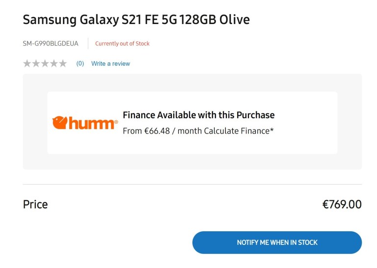 Galaxy S21 FE’nin fiyatı yanlışlıkla açıklandı 67 Galaxy S21 FE