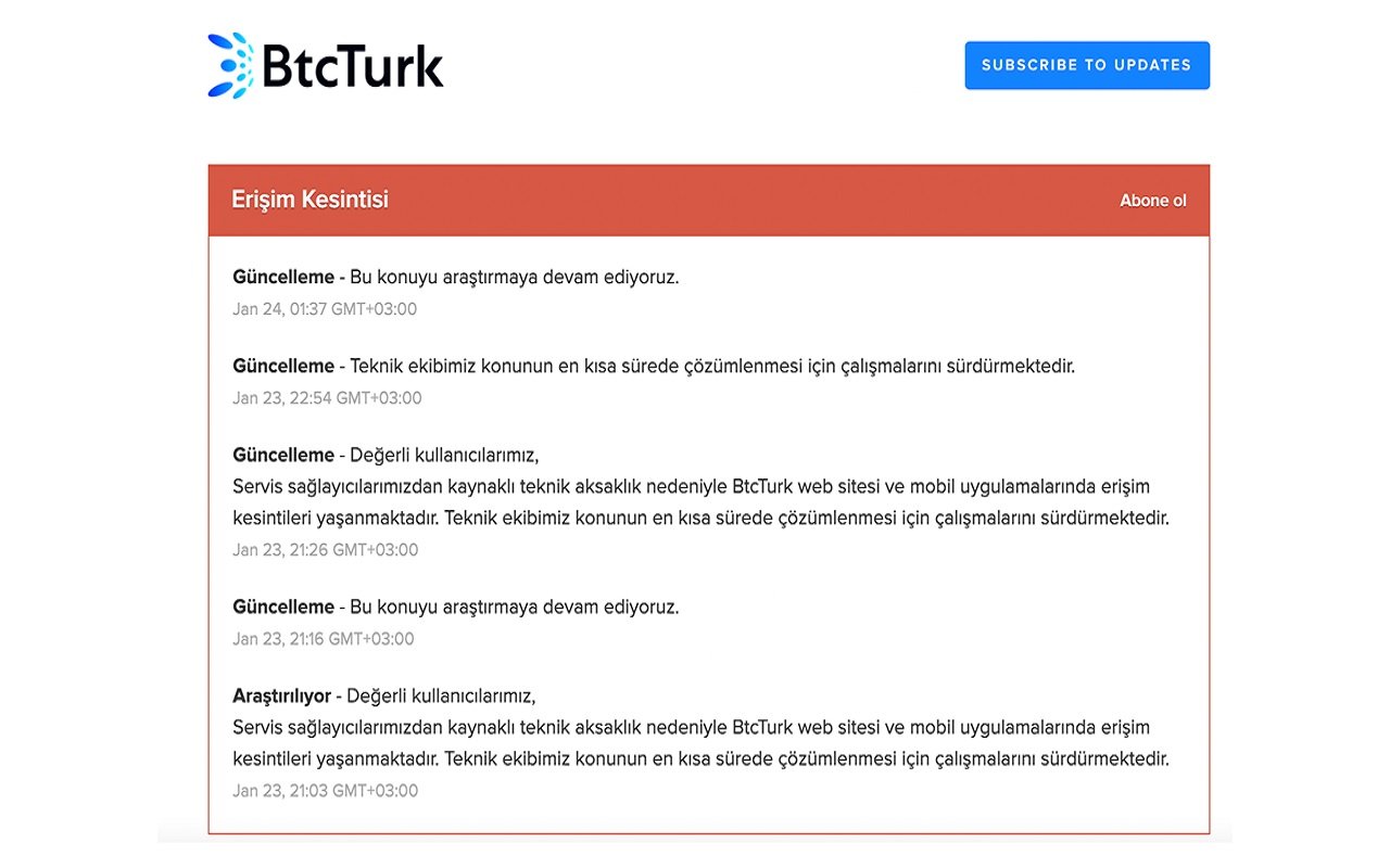 BtcTurk, erişim sorunuyla gündemde 2 15 7