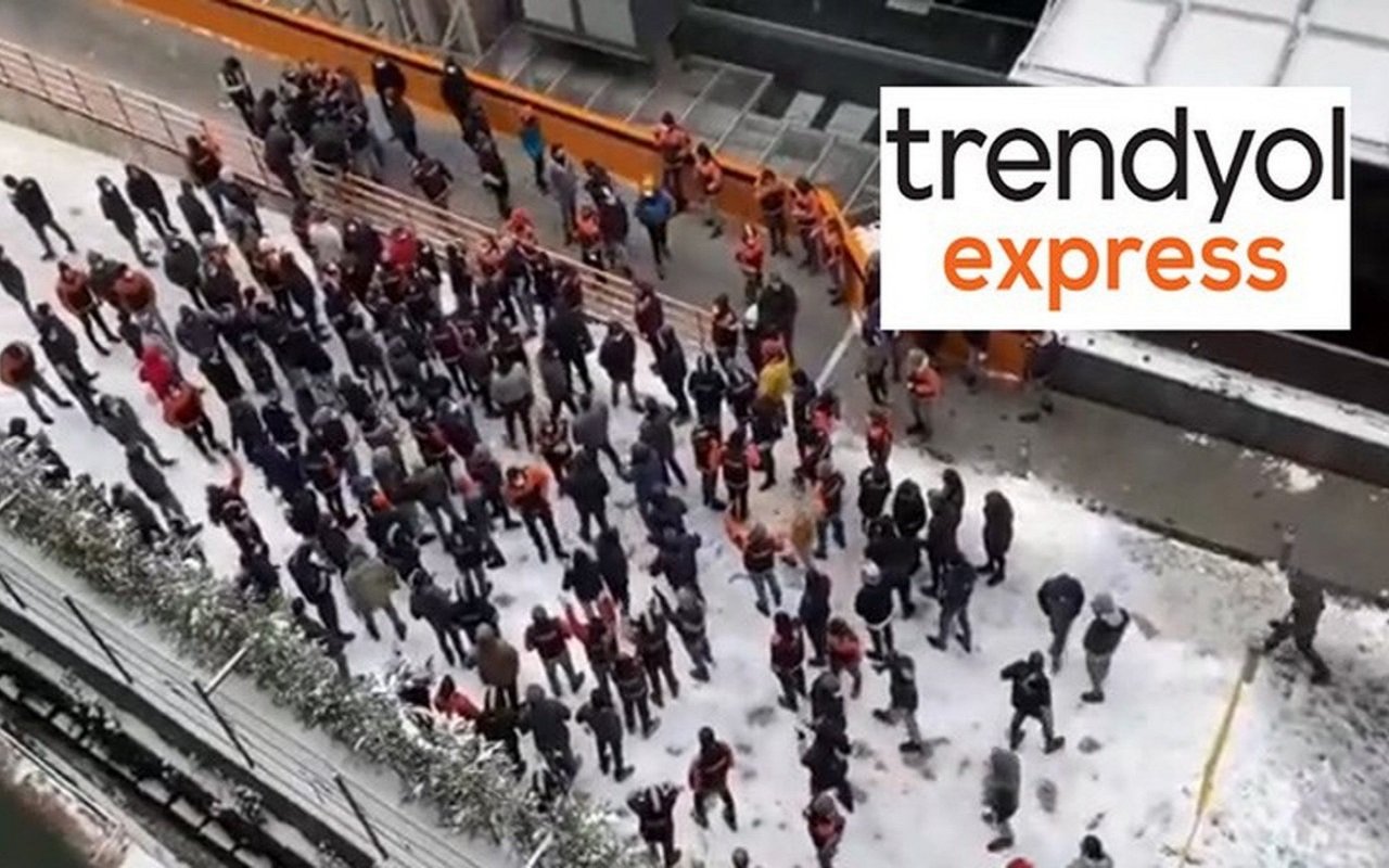 Trendyol Express, çalışanları zammı yetersiz bulduğu için eylem yaptı 66