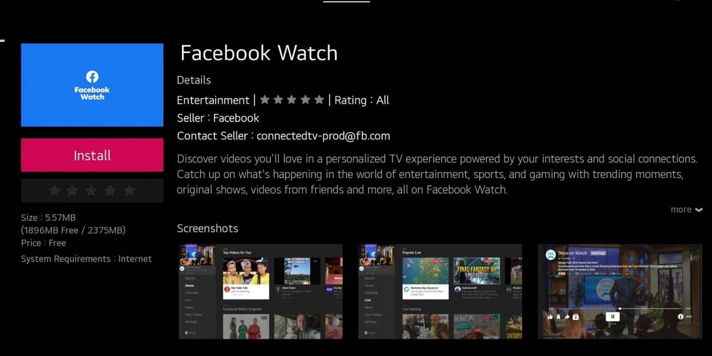 LG Smart TV’lere Facebook Watch uygulaması eklendi