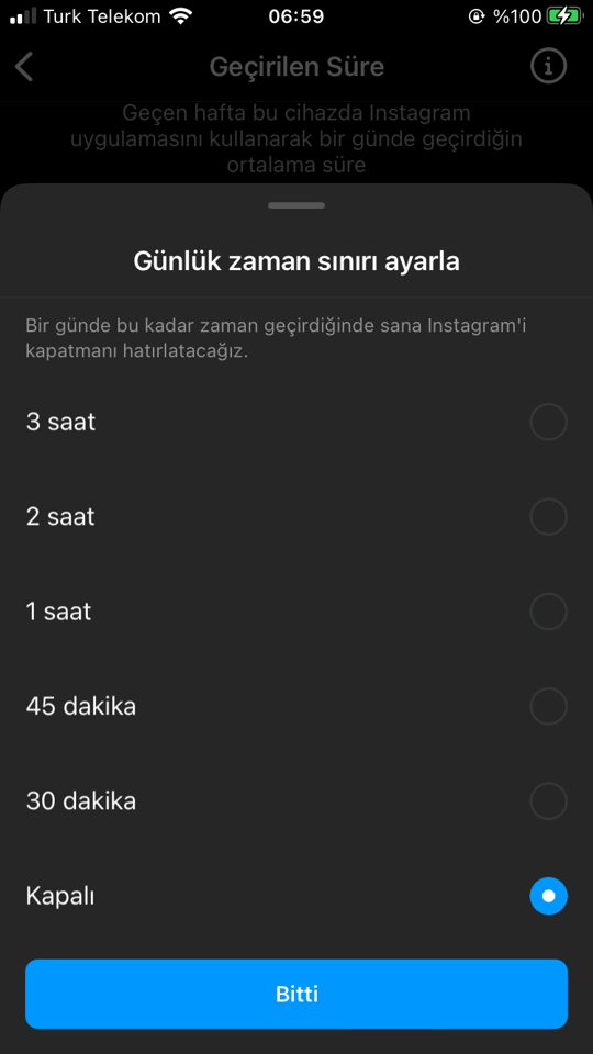 Instagram günlük limit özelliği değiştirildi 67