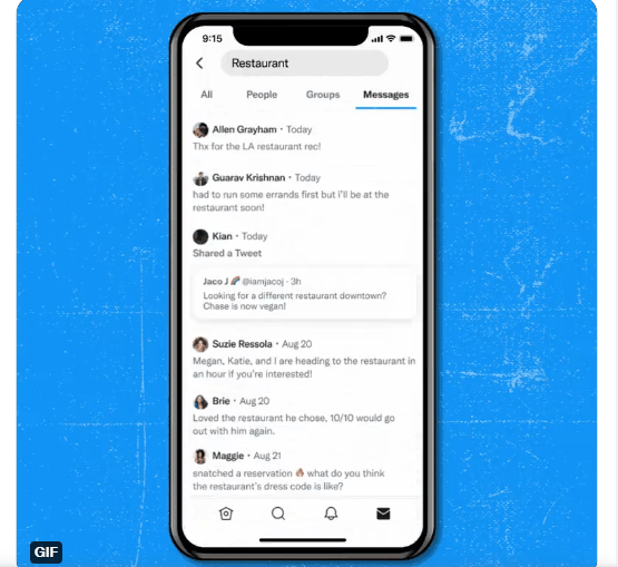Twitter mesaj içi aramalar için yeni bir özellik sunuyor 2 Adsiz