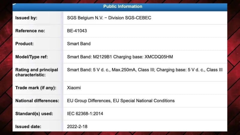 xiaomi mi band 7 sertifikasyon surecinde sizintilar dogrulandi2 1