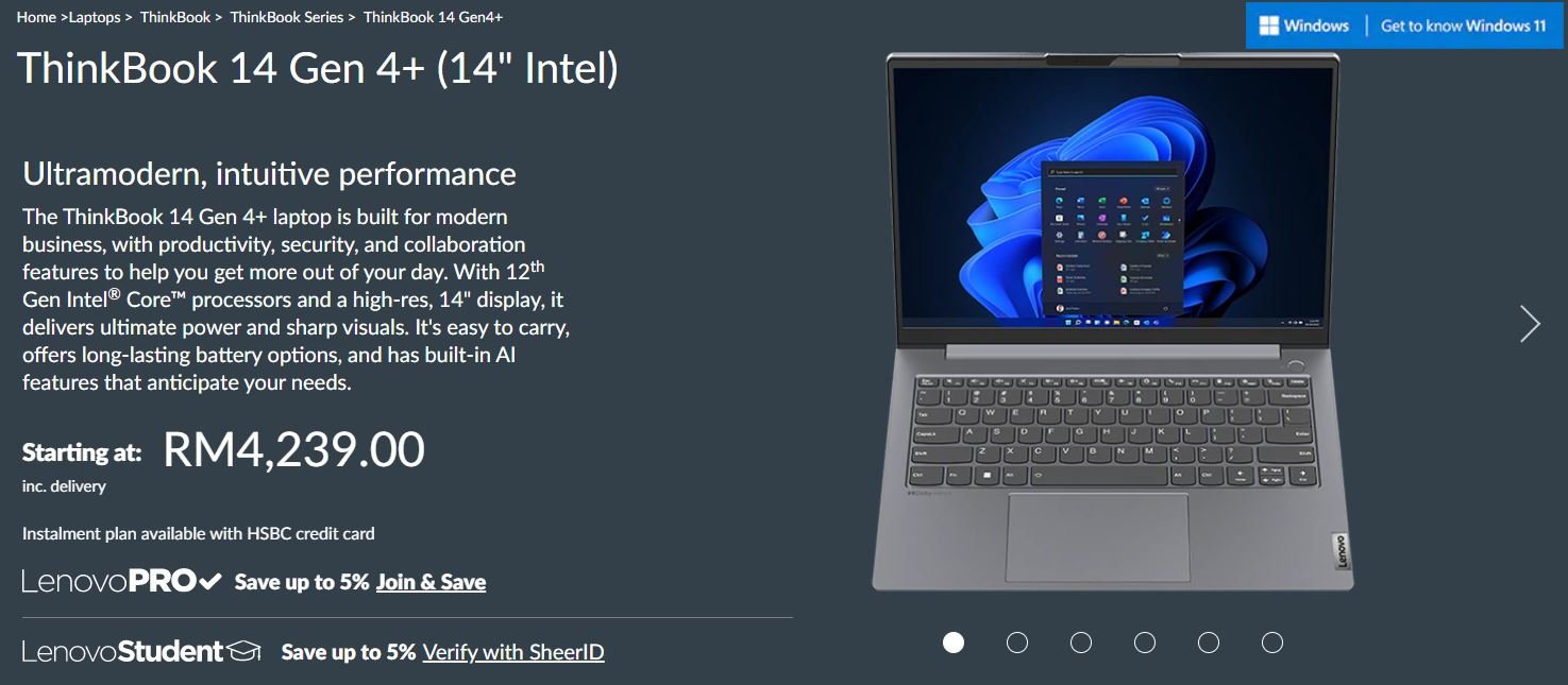 Lenovo ThinkBook 14 Gen 4 Intel
