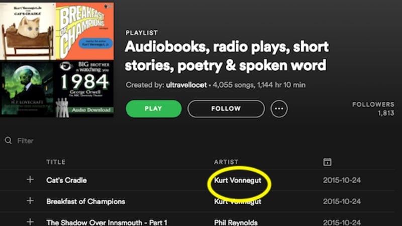 spotify icin sesli kitaplar kategorisi geliyor