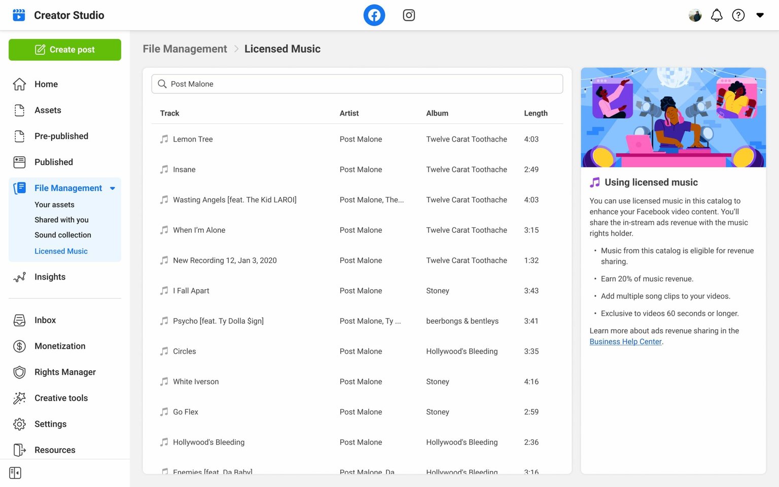 Facebook'ta lisanslı müziklerle kazanç dönemi başlıyor 66 Facebook Music Revenue Sharing