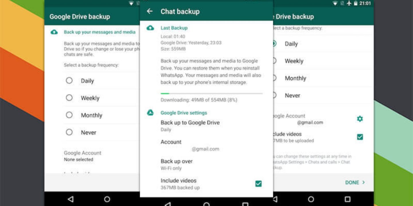 WhatsApp sohbetleri Google Drive yedekleme adımları