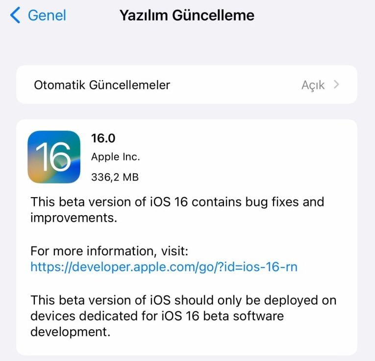 iOS 16 Beta 7 güncellemesi çıktı! 68 iOS 16 Beta 7