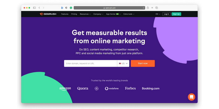 Anahtar kelime bulma ipuçları: En iyi 6 anahtar kelime bulucu 3 SEMrush anahtar kelime bulucu