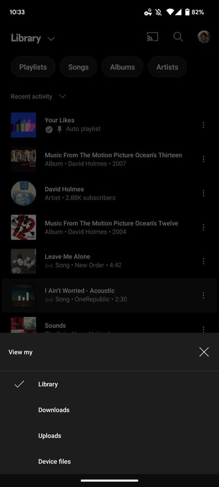 YouTube Müzik, Kitaplık sekmesi yeniden tasarlandı 2 youtube muzik kitaplik sekmesi yeniden tasarlandi 1