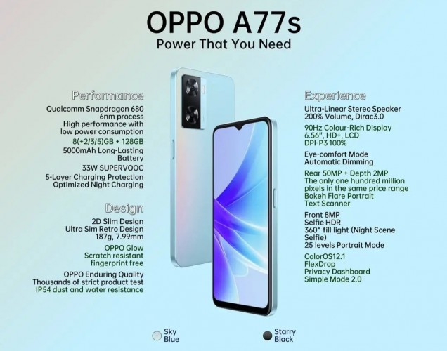 Oppo A77s özellikleri ortaya çıktı 66 Oppo A77s