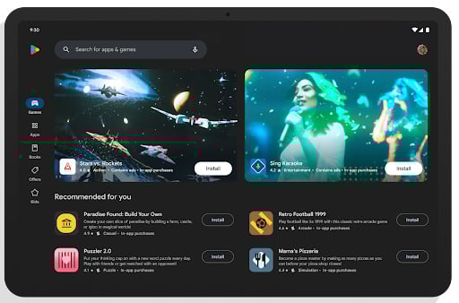 Google Play Store Android tabletlere özel yeniden tasarlanıyor 2 71