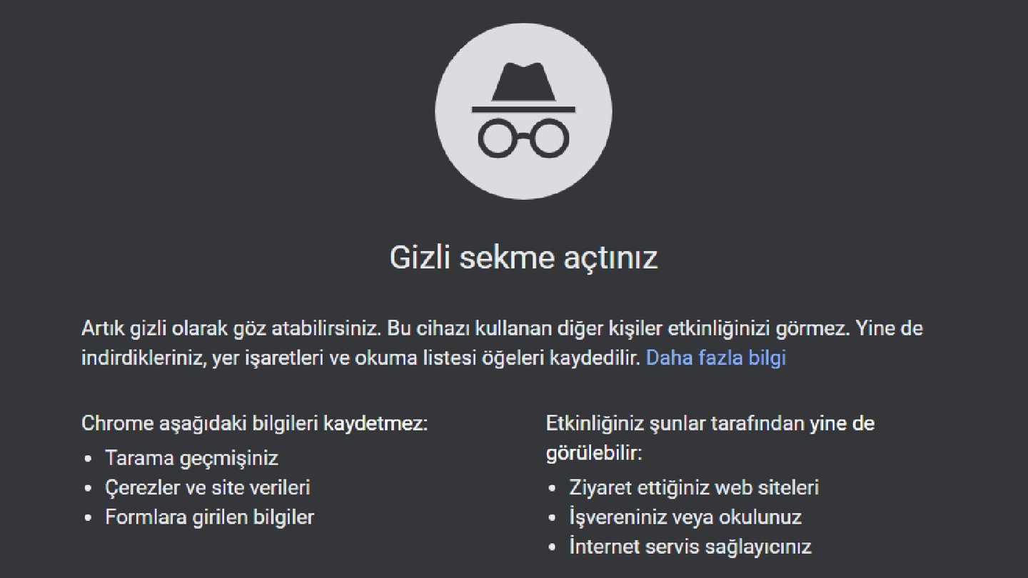 Chrome gizli penceresi o kadar da gizli değilmiş! 65 Chrome gizli pencere