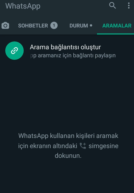 WhatsApp arama bağlantısı nasıl oluşturulur