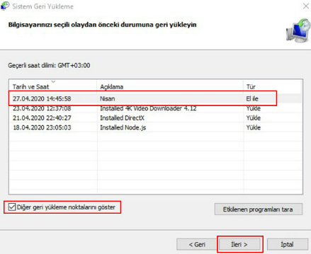 Windows 10 sistem geri yükleme nasıl yapılır? 69