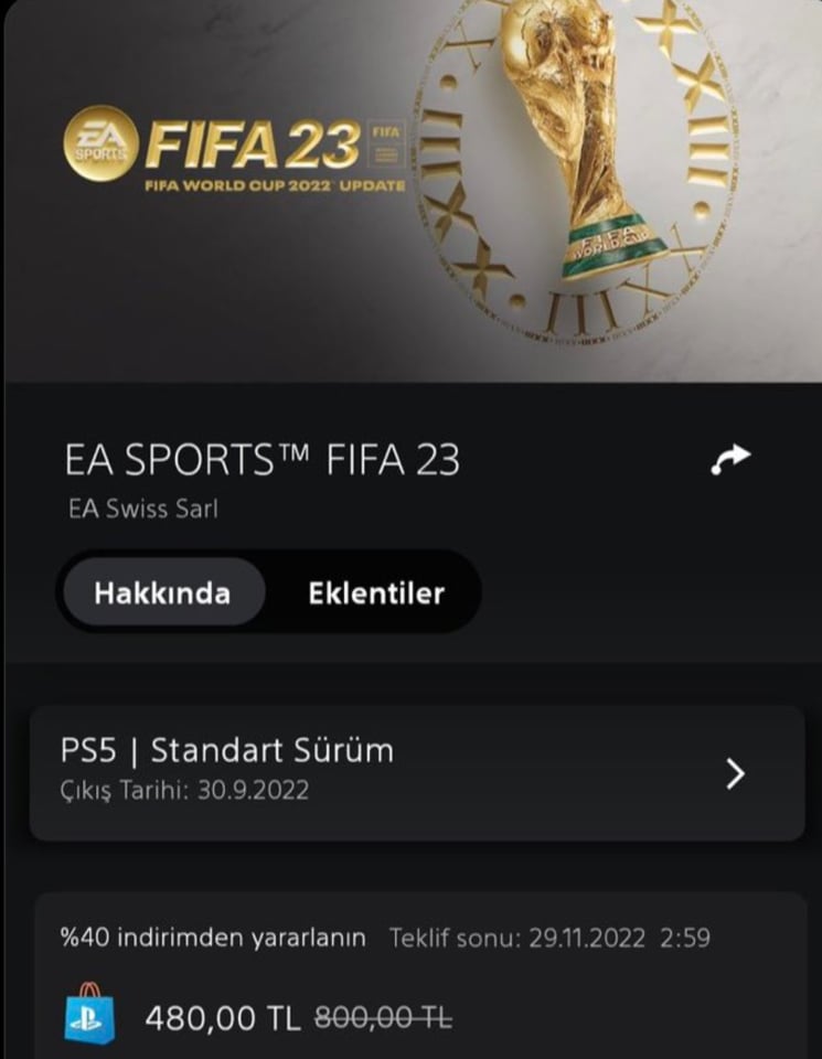 FIFA23 fiyatı