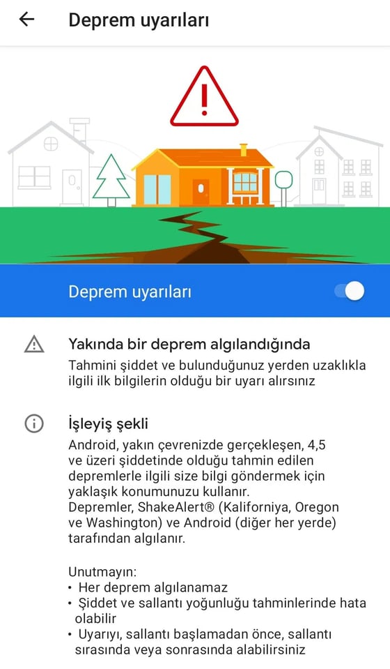 Google deprem uyarı sistemi nasıl kullanılır? Google deprem uyarısı açma 66 Google deprem uyarısı açma