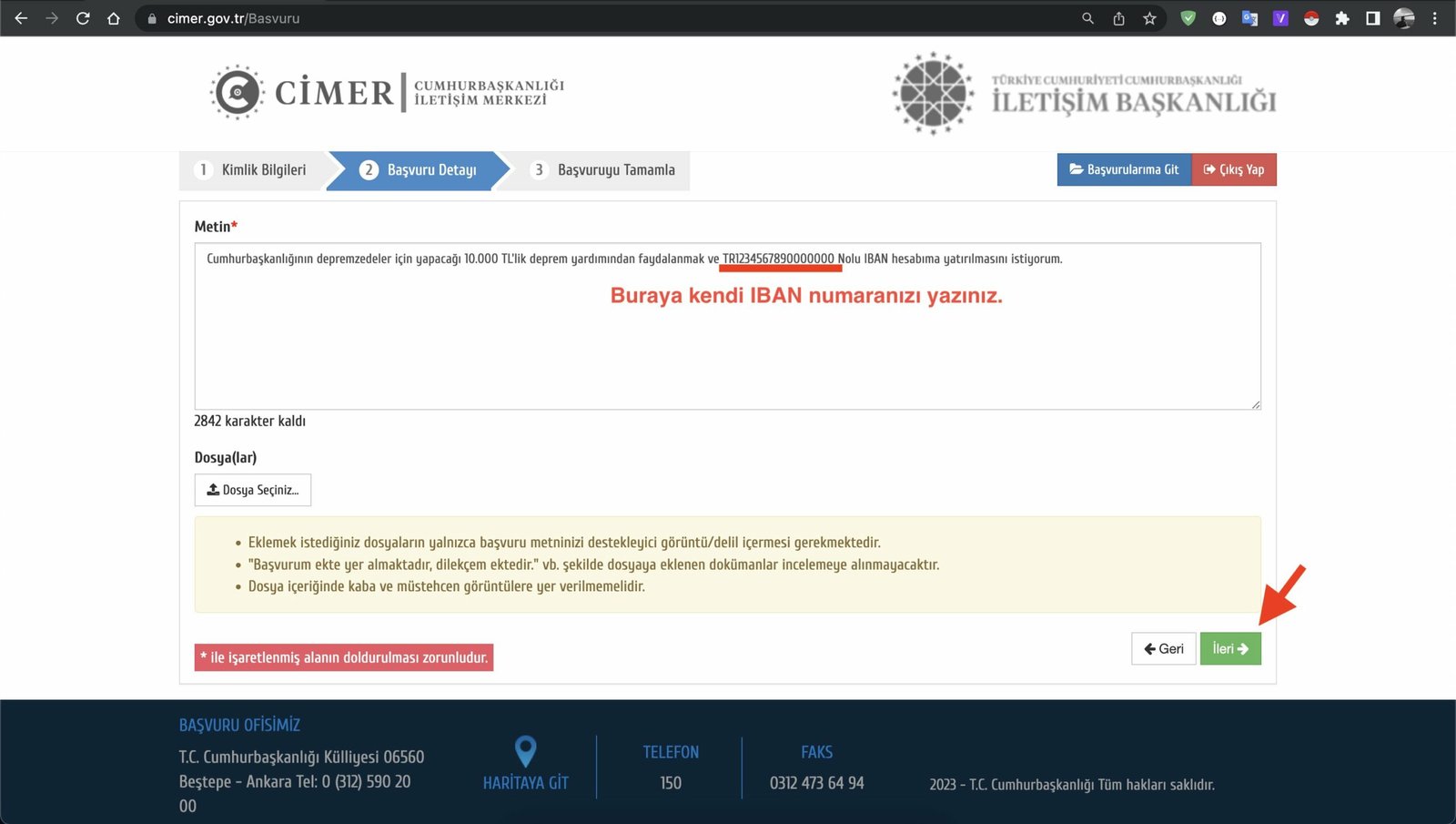 cimer deprem yardımı