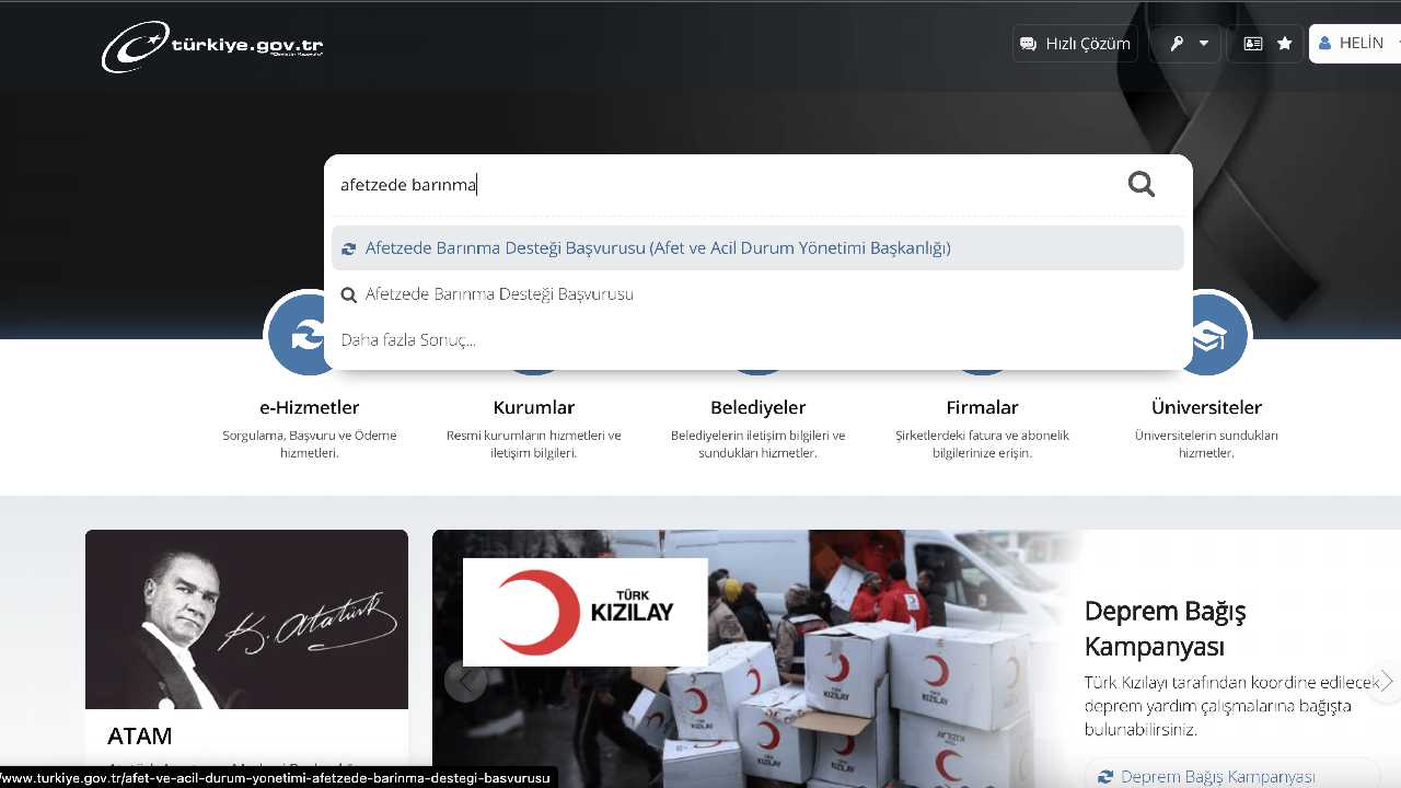 E devlet konteyner ev başvurusu