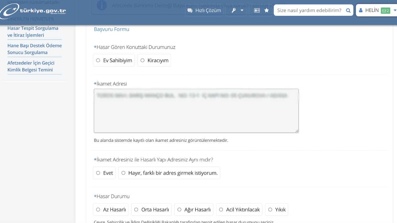 E-Devlet konteyner ev başvurusu 69