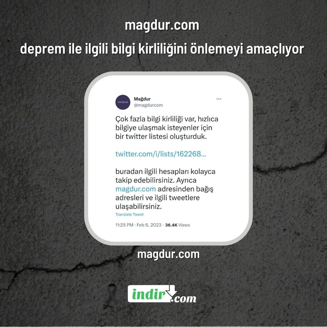 magdur.com deprem ile ilgili bilgi kirliliğinin önüne geçmeyi amaçlıyor 65 magdur.com