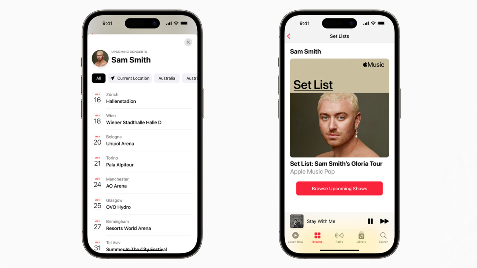 Apple, Apple Music ve Haritalar'a Yaklaşan Konserleri Keşfetme Özelliği Ekledi