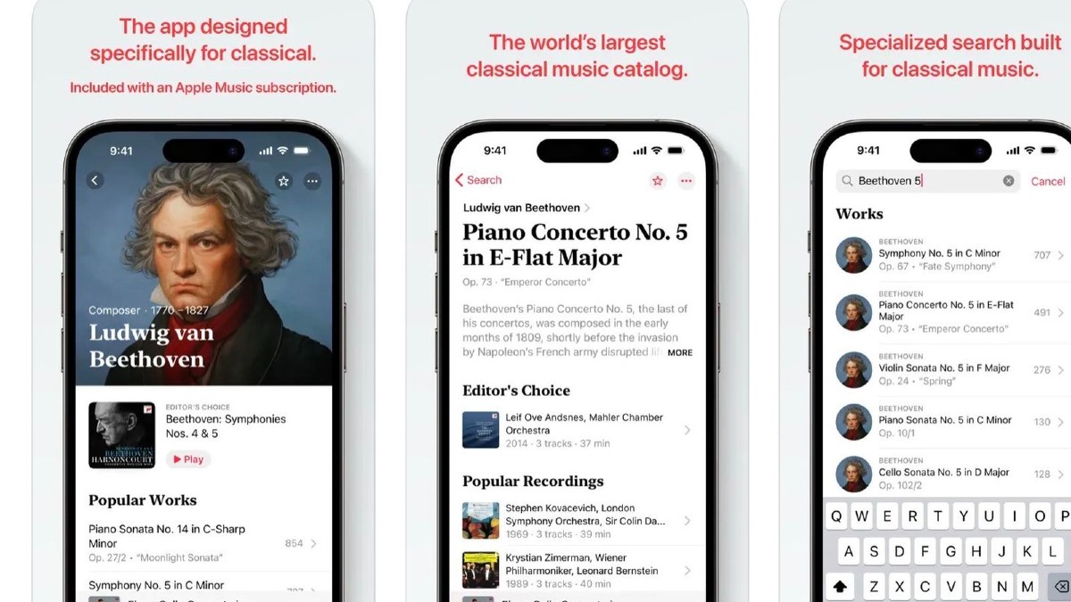 Apple Music Classical uygulaması Android'de yerini alıyor