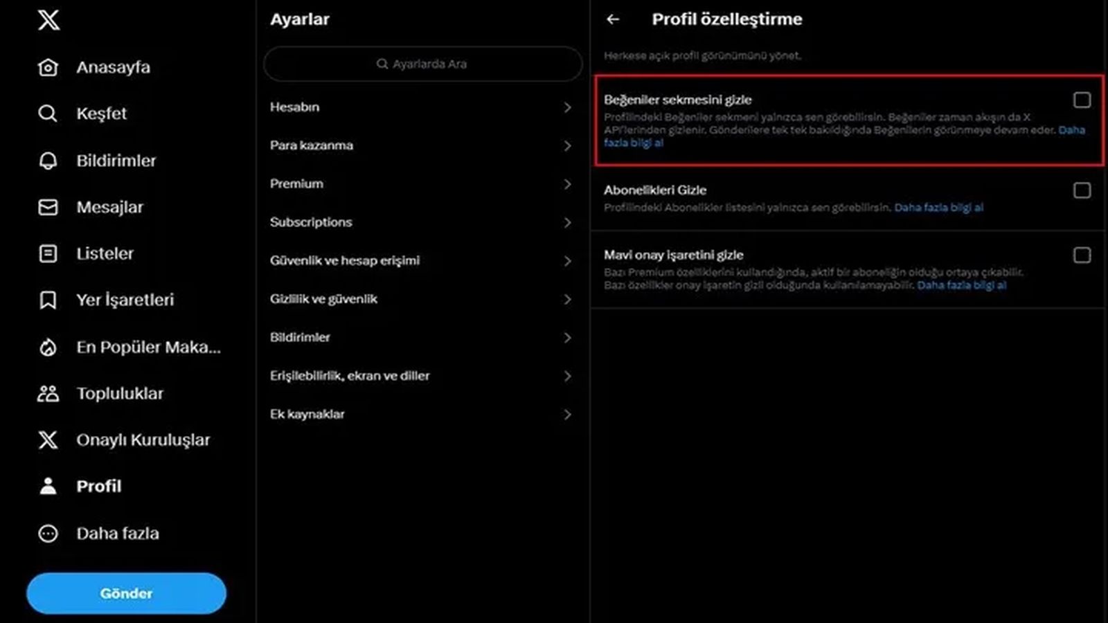 X’e Yeni Özellik Geldi: Beğeniler Artık Gizlenebilecek 66 Ekran görüntüsü